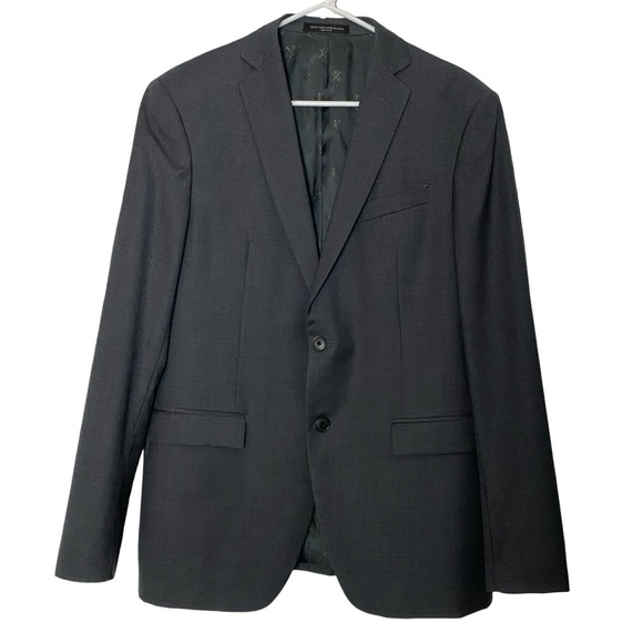 John Varvatos Suit Jacket Blazer Mens Size 40 R Bleecker Signature Tailored Gray